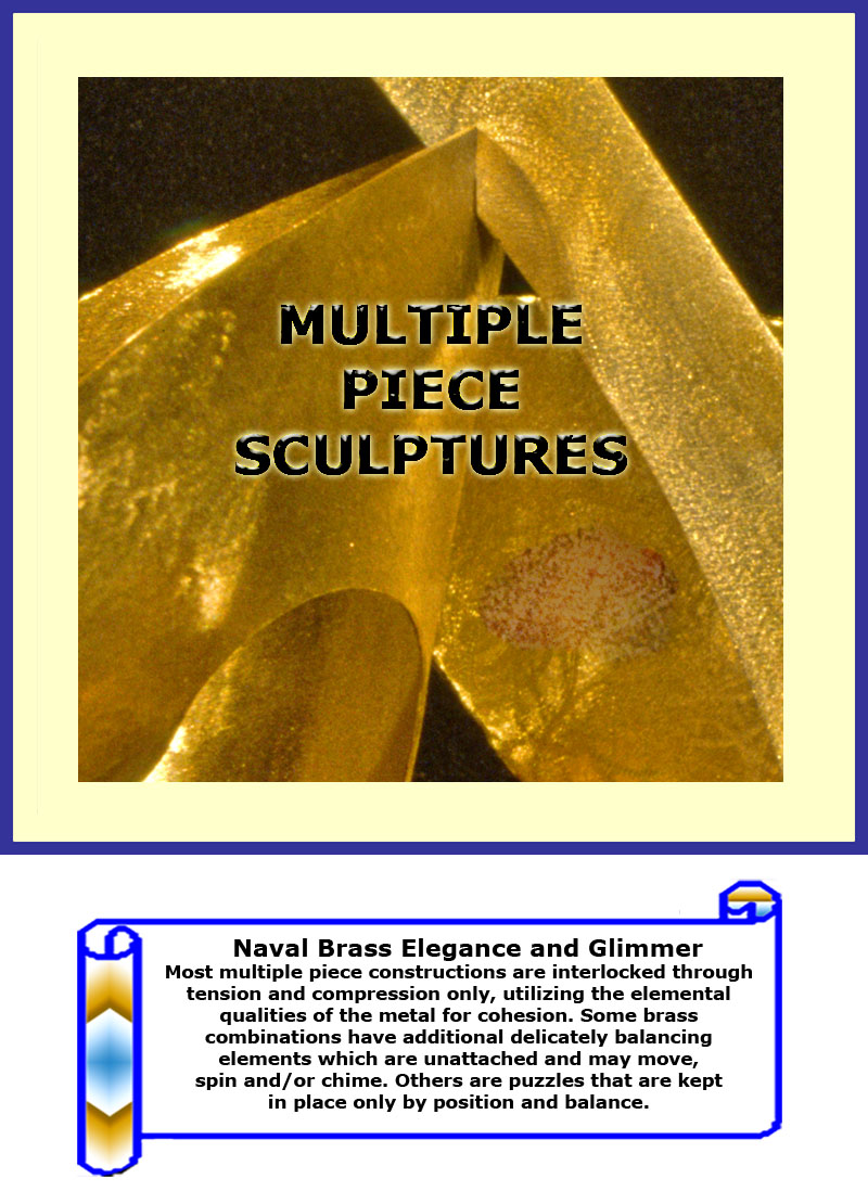 MULTIPLE PIECES OF INTERLOCKED NAVAL BRASS